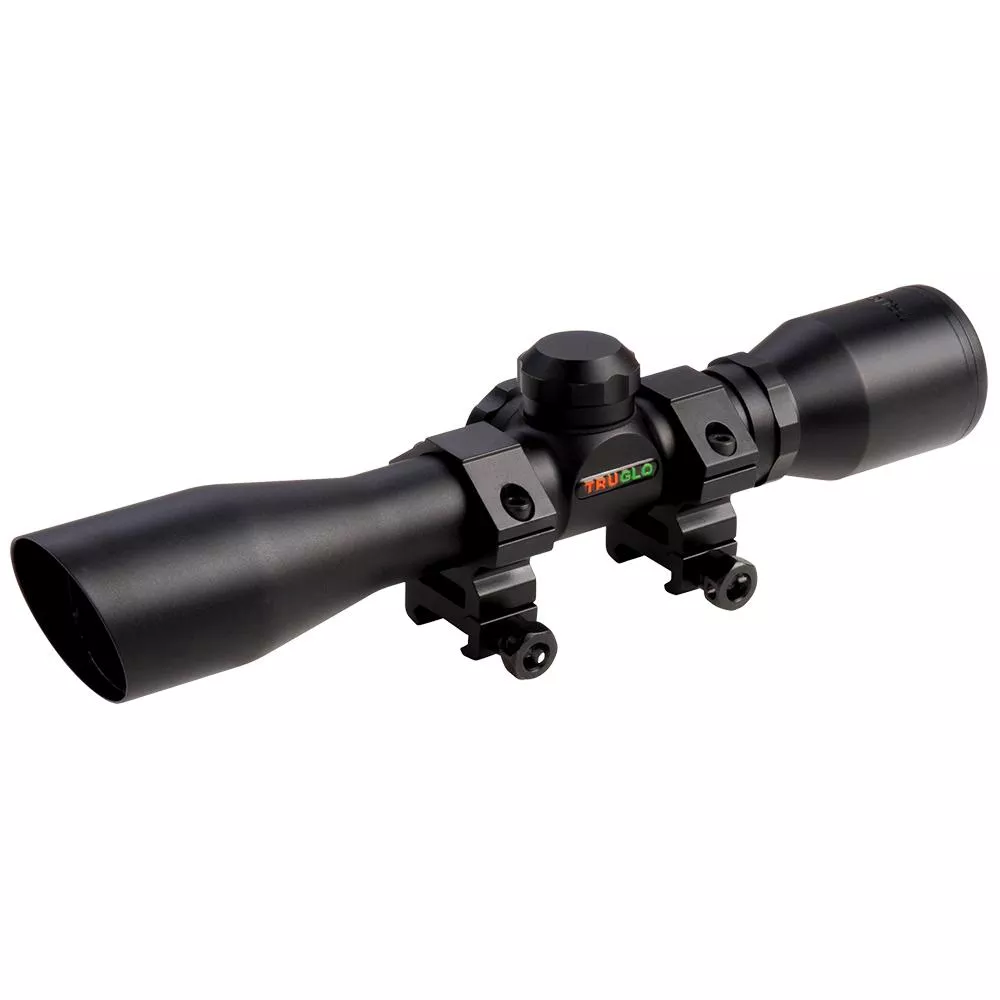 Truglo Compact Rimfire & Shotgun Rifle Scope – 4x32mm Diamond Ballistic 22.5′ 5″ Black