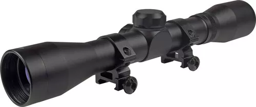 TRUGLO SCOPE BUCKLINE 4X32MM – DUPLEX BLACK W/WEAVER RINGS