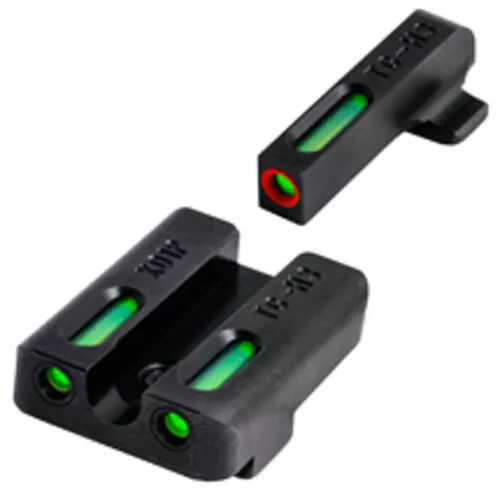 TRUGLO TFX Pro, Sight Set, Fits Springfield Hellcat, Tritium/Fiber-Optic, Day/Night Sight, 24/7 Brightness, Orange Ring on Front Sight TG-TG13XD2PC
