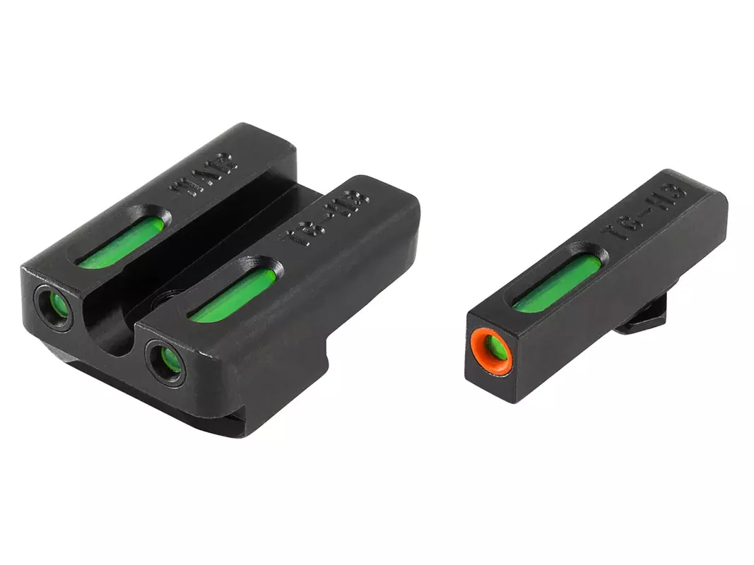 TRUGLO TFX Pro Sight Set for Walther P99, PPQ Tritium / Fiber Optic Green with Orange Front Dot Outline