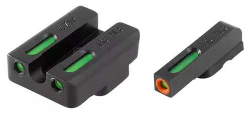 TruGlo TG13CZ1PC TFX ProBlack | Green Tritium & Fiber Optic Orange Outline Front Sight Green Tritium & Fiber Optic Rear Sight