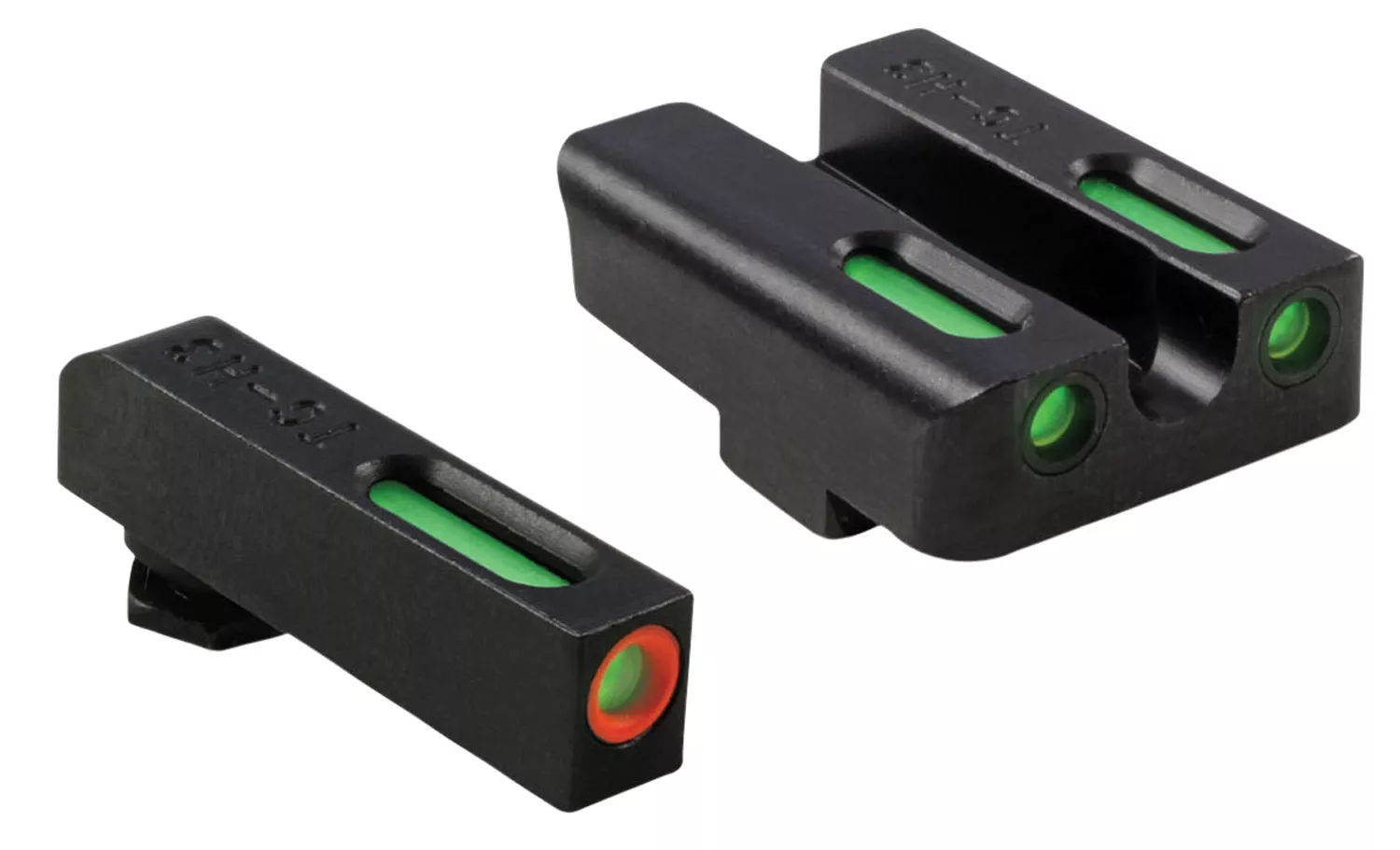 TruGlo TG13GL1PC TFX ProBlack | Green Tritium & Fiber Optic Orange Outline Front Sight Green Tritium & Fiber Optic Rear Sight