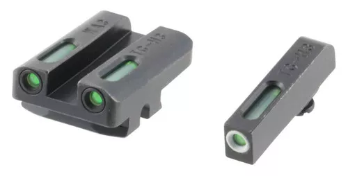 TruGlo TG13WA3A TFXBlackGreen TritiumFiber Optic White Outline Front Sight Green TritiumFiber Optic Rear Sight UPC: 788130024539
