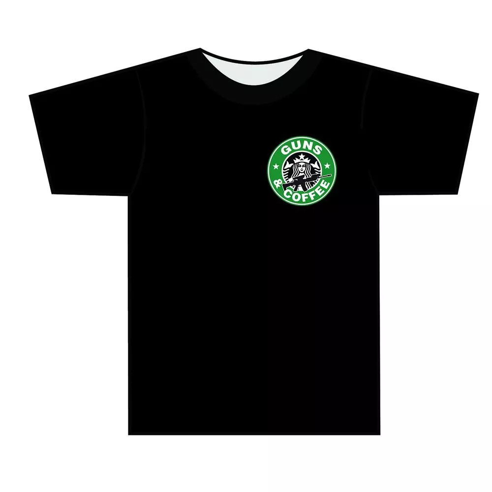 Tuff Products Guns and Coffee Short Sleeve Shirt Black S
