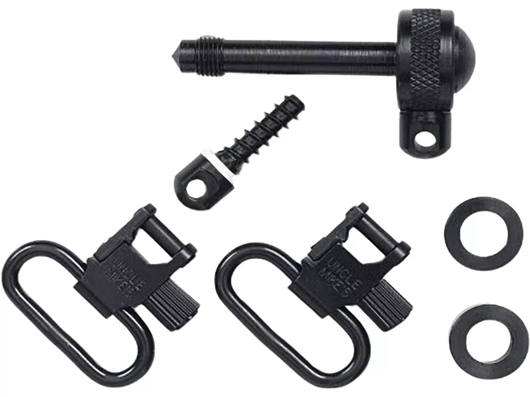 Uncle Mike’s QD Sling Swivel Set Remington 7400, (Model) Four 1″ Black