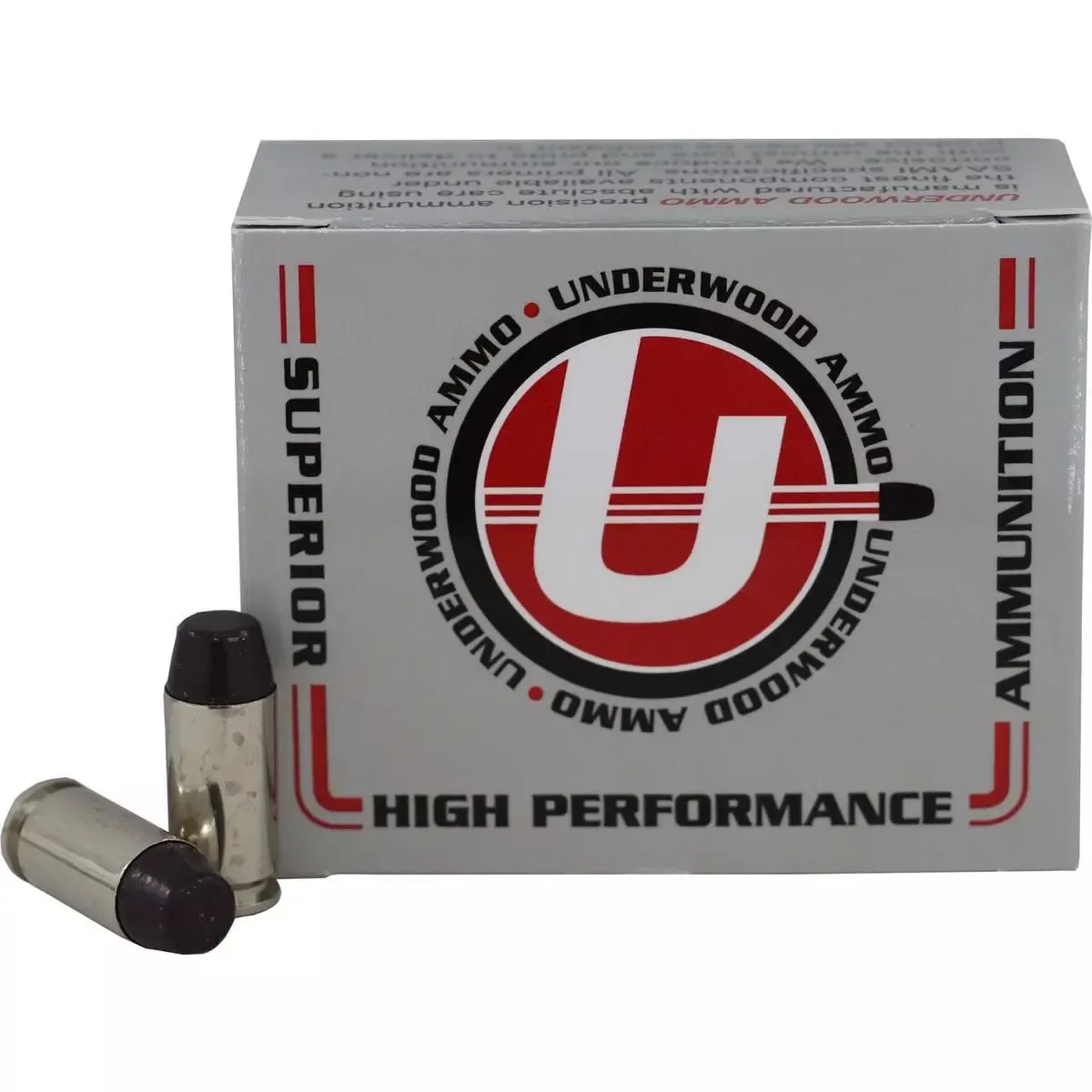 Underwood Ammo Hard Cast Flat Nose Handgun Ammunition 40 S&W 200 Grain FN 1000 fps 20/ct