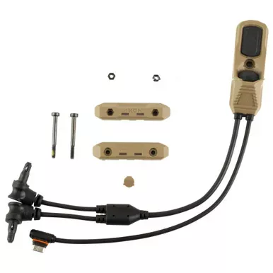 Unity Tactical AXON SYNC, Link, 7", Dual Lead Remote Switch For DBAL Laser and USB-C, Fits Picatinny, Black AXNS-UCD7B