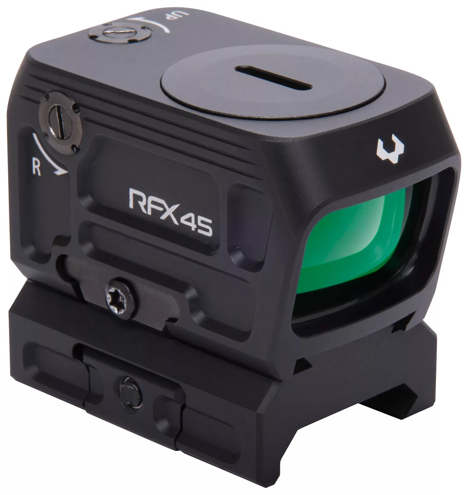 Viridian 9810059 RFX45Black Anodized 1 x 24 mm x 15.5 mm 5 MOA Green Dot ACRO/Picatinny Low Mount
