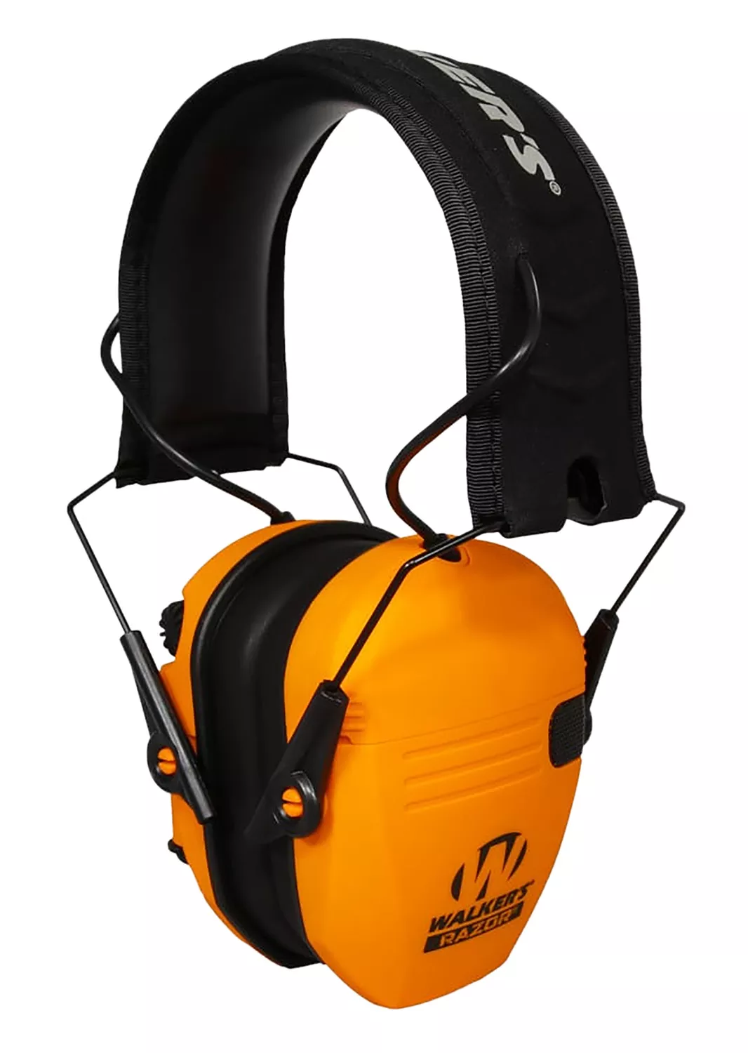 Walker’s GWPRSEMBLZ Razor Slim Electronic Muff 23 dB Over the Head Blaze Orange/Black Polymer