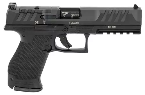 Walther Arms 2844222 PDPCompact Frame 9mm Luger 15+1 5" Black Steel Barrel, Black Optic Ready/Serrated Steel Slide, Black Polymer Frame w/Picatinny Rail, Textured Polymer Grip, Ambidextrous