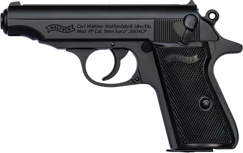 Walther Arms 4796028 PP380 ACP 7+1 3.90" Black Steel Barrel, Black Serrated Steel Slide, Aluminum Frame w/Beavertail, Textured Grips