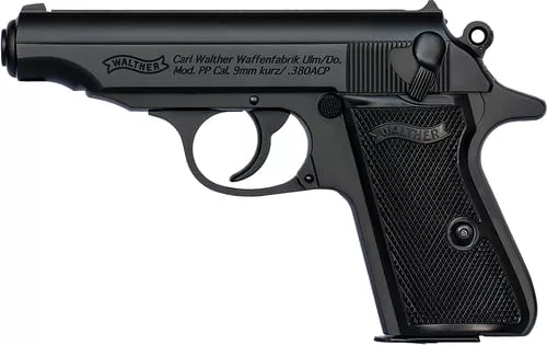 Walther Arms 4796030 PP32 ACP 8+1 3.90" Black Steel Barrel, Black Serrated Steel Slide, Black Aluminum Frame w/Beavertail, Textured Polymer Grip