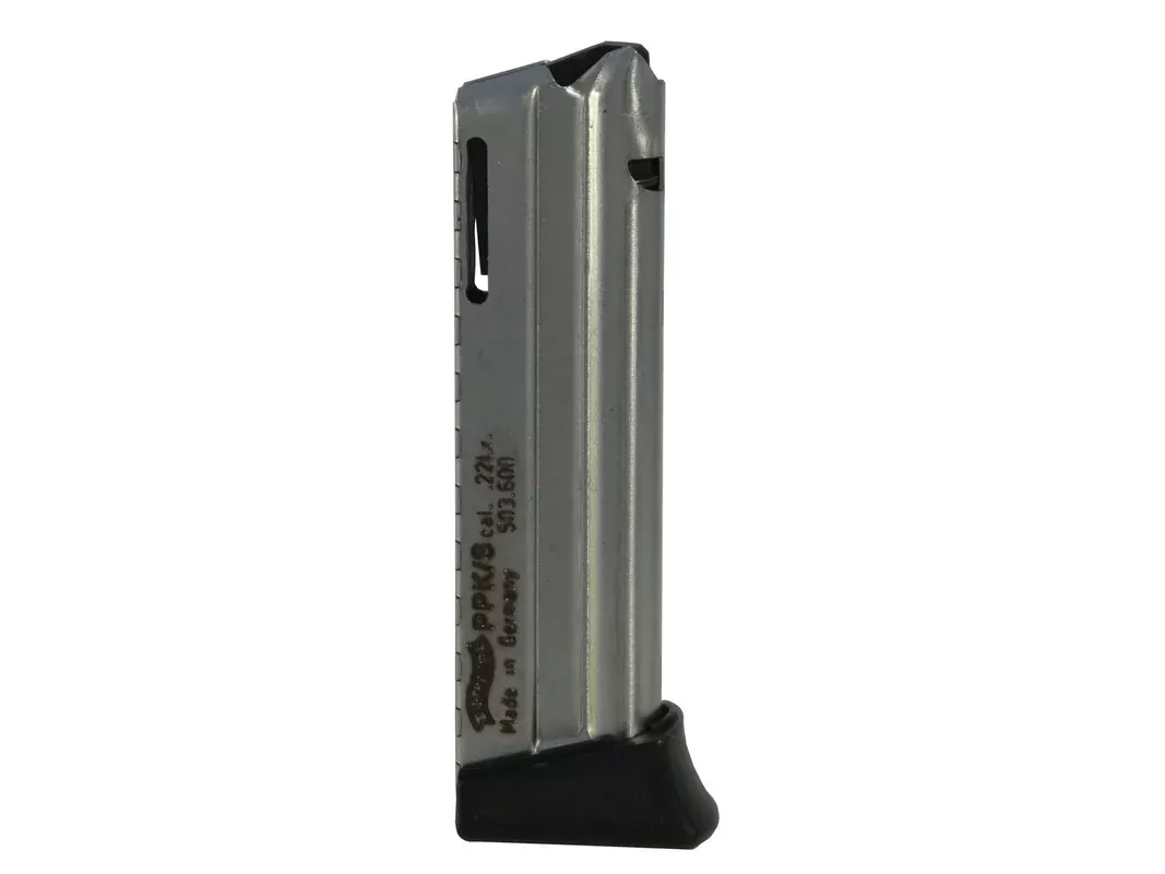 Walther Magazine PPK/S 22 Long Rifle 10-Round Steel Nickel Plated