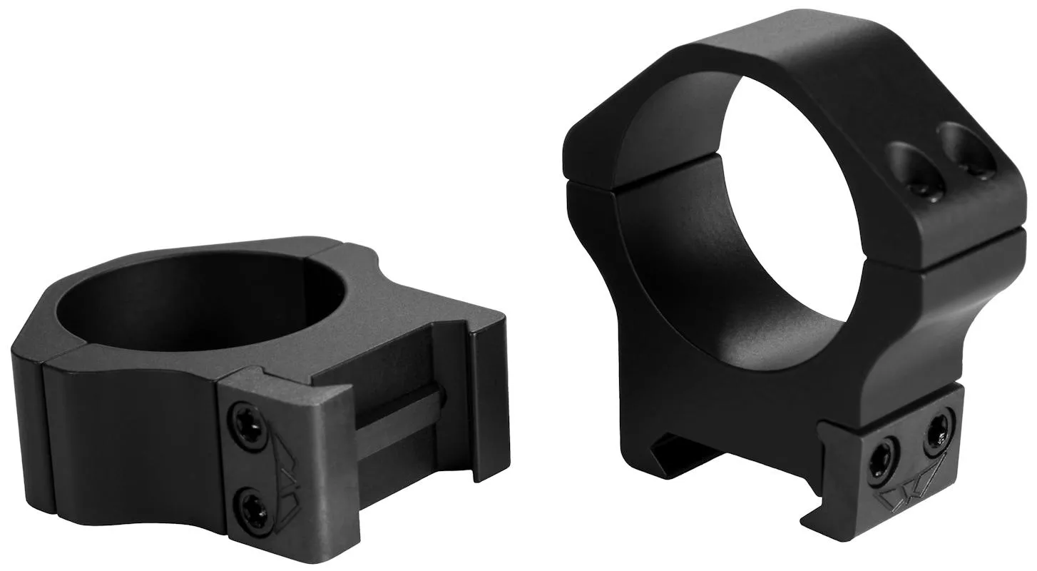 Warne 2-Piece Maxima Horizontal Fixed Scope Rings 30mm PA High – Matte Black