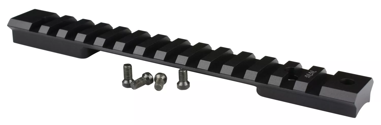Warne 7672M Mountain Tech Tactical Rail Black Anodized Aluminum, Fits HS Precision/Bergara Premier/Remington 700 Long Action, 0 MOA