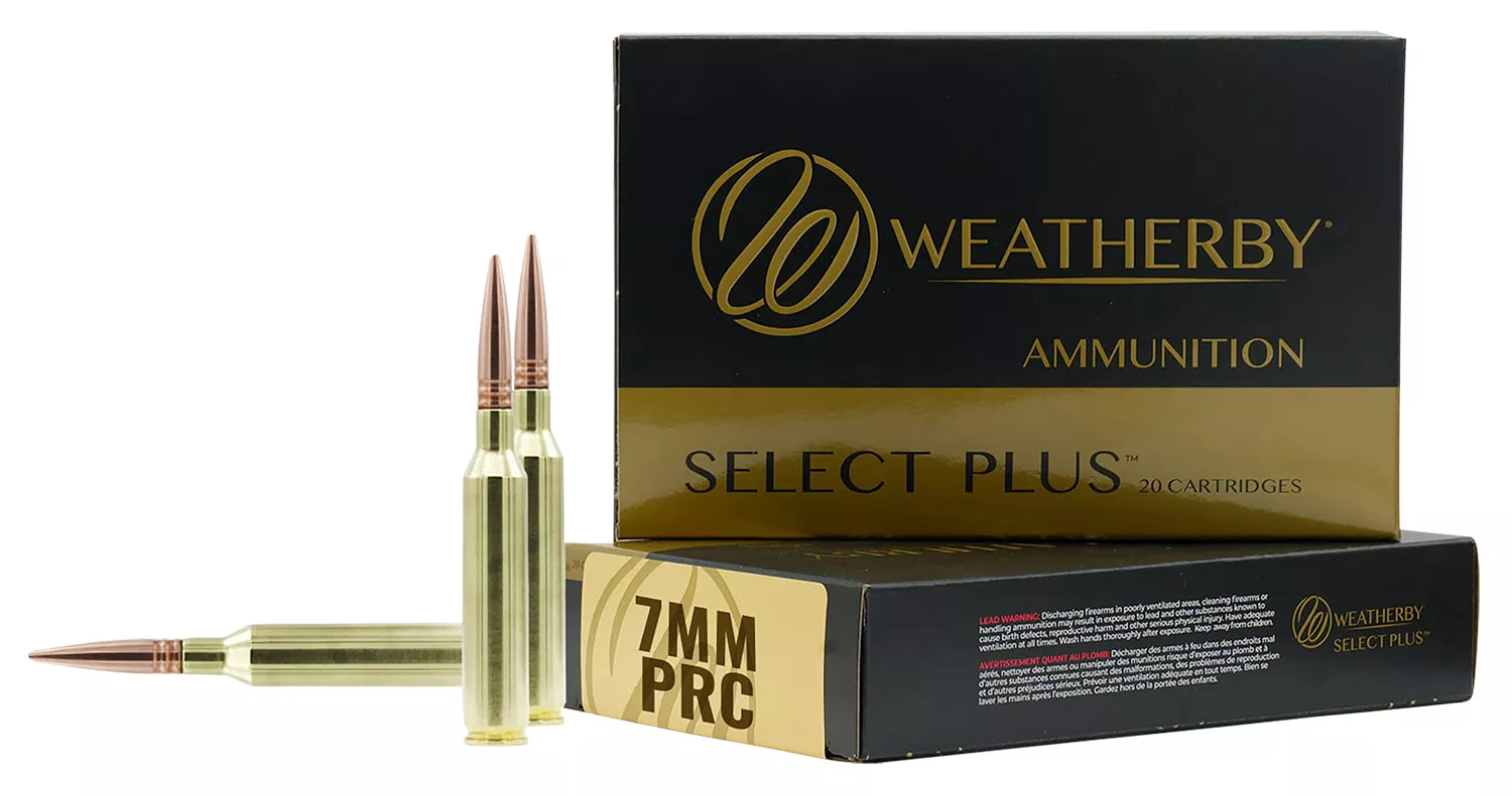 Weatherby F7PRC150SCO Select Plus7mmPRC 150gr Swift Scirocco 20 Per Box/10 Case