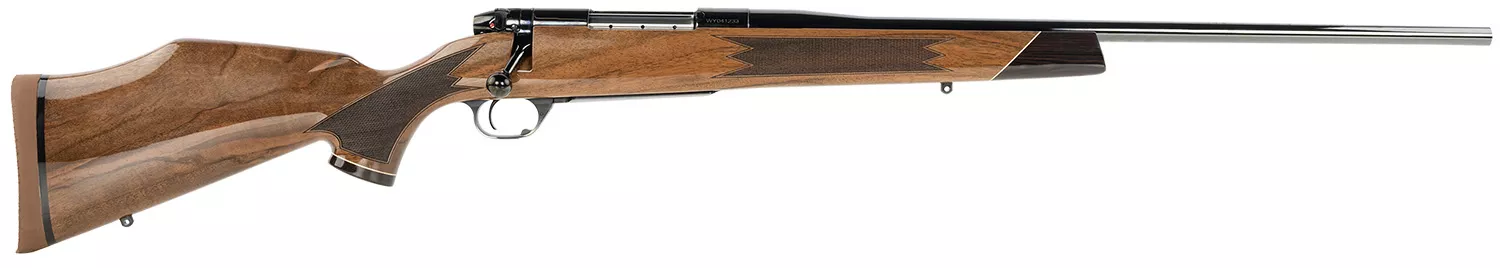 Weatherby MDX01N243NR2O Mark V Deluxe Full Size 243 Win 4+1 22" Brushed Stainless Steel Blued Barrel, High Gloss Blued Steel Drilled & Tapped Receiver, Gloss Walnut Monte Carlo Stock, Right Hand
