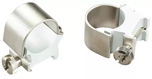 Weaver Detachable Top Mount Aluminum Scope Rings 1 High - Silver