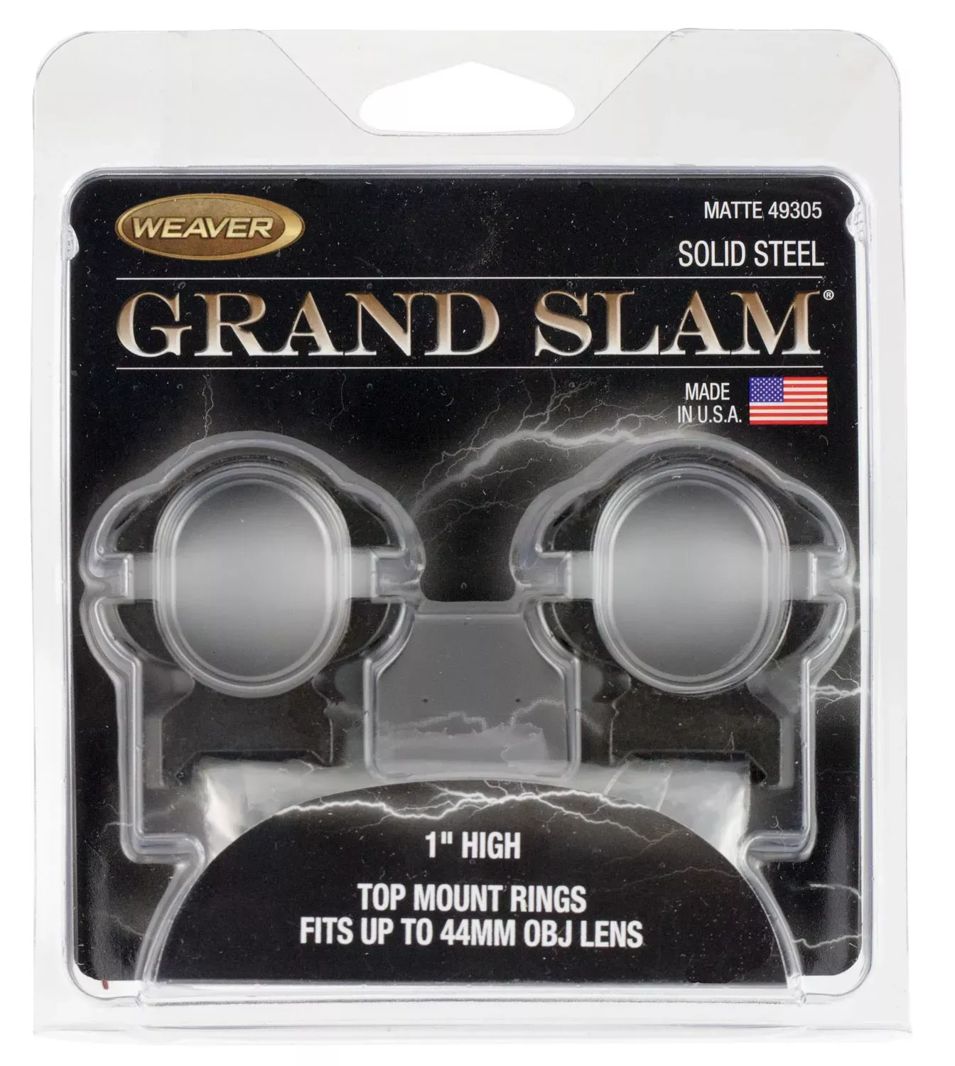 Weaver Mounts 49305 Grand Slam Matte Black 1″ High
