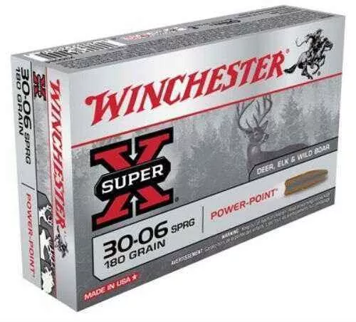 Winchester 30-06 Springfield 180 Gr Soft Point Ammo - 20 Rounds for Big Game Hunting