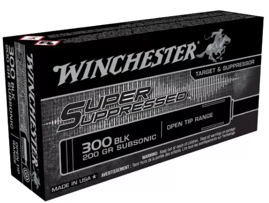 WINCHESTER 300 BLK SUPER SUPPRESSED FMJOT 200 GR SUBSONIC 125RD/BX 6BX/CS