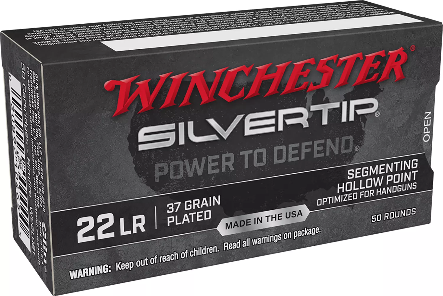Winchester Ammo W22LRST Silvertip22LR 37gr Silvertip Hollow Point 50 Per Box/40 Case
