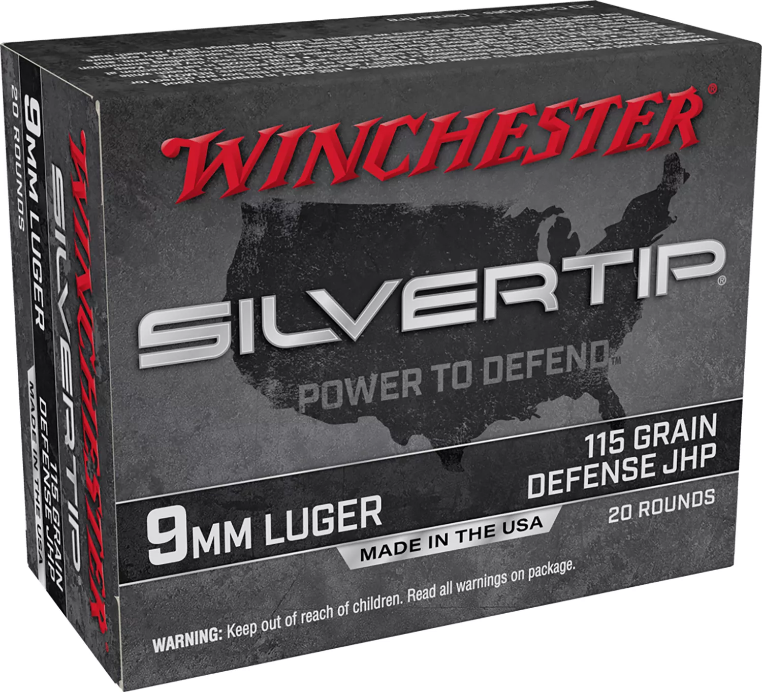 Winchester Ammo W9MMST Silvertip9mmLuger 115gr Silvertip Jacket Hollow Point 20 Per Box/10 Case