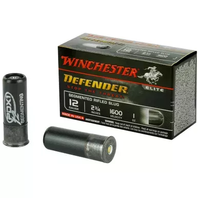 Winchester Ammunition Defender Supreme Elite Ammo | 12 Gauge | 2.75 inch | 1 oz. Segmenting Slug | 10 Round Box | S12PDX1S
