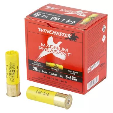Winchester Ammunition Magnum Pheasant - 20 Gauge 2.75", #5 and #6, Buckshot, 25-Round Box