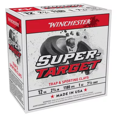 Winchester Ammunition Super Target - 12 Gauge 2.75", #7.5, Shotshell, 25-Round Box