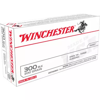 Winchester Ammunition USA, 300 Blackout, 125 Grain, Open Tip, 20 Round Box USA300BLK