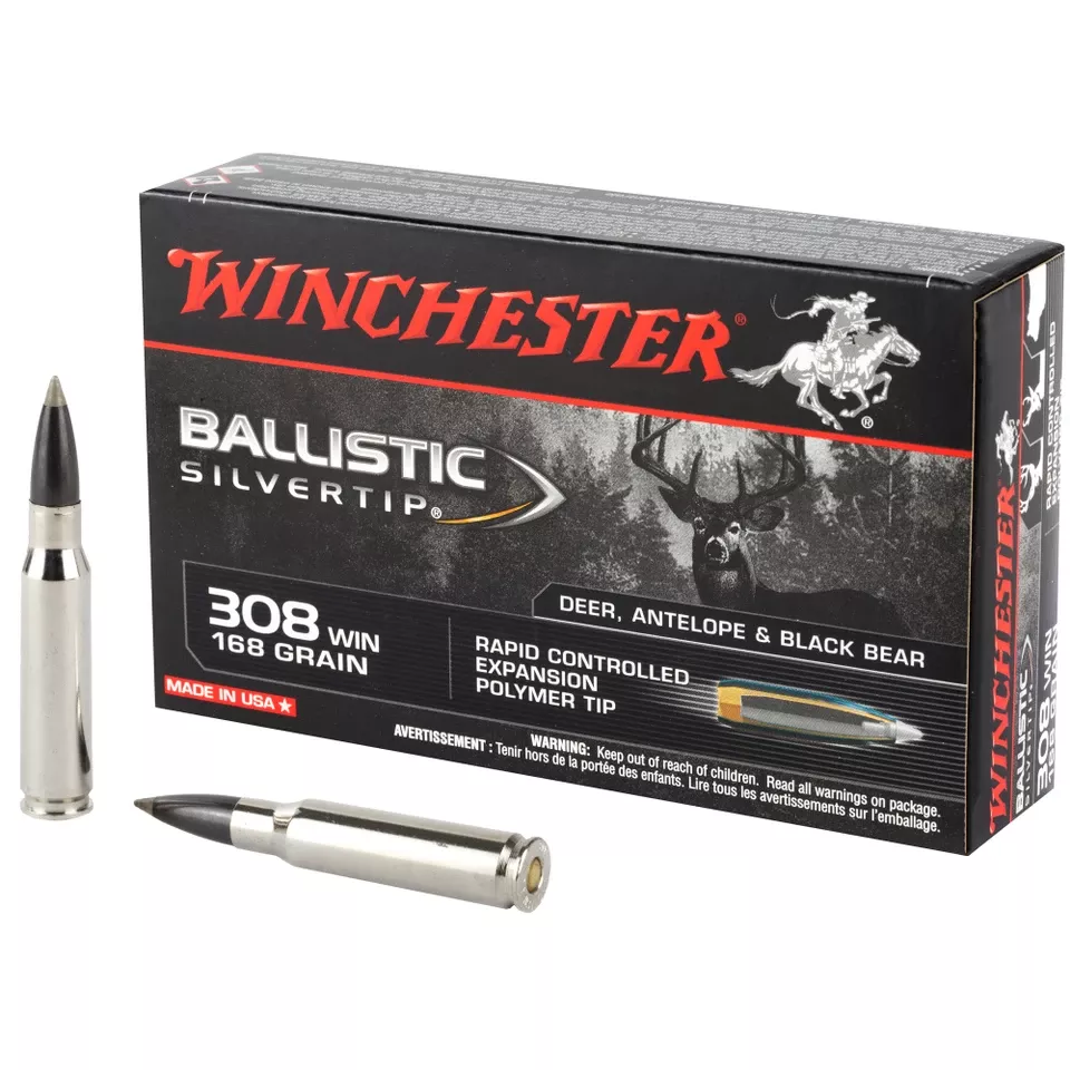 Winchester Ballistic Silvertip .308 Win 168 Grain, 20 Rounds/200 Rounds