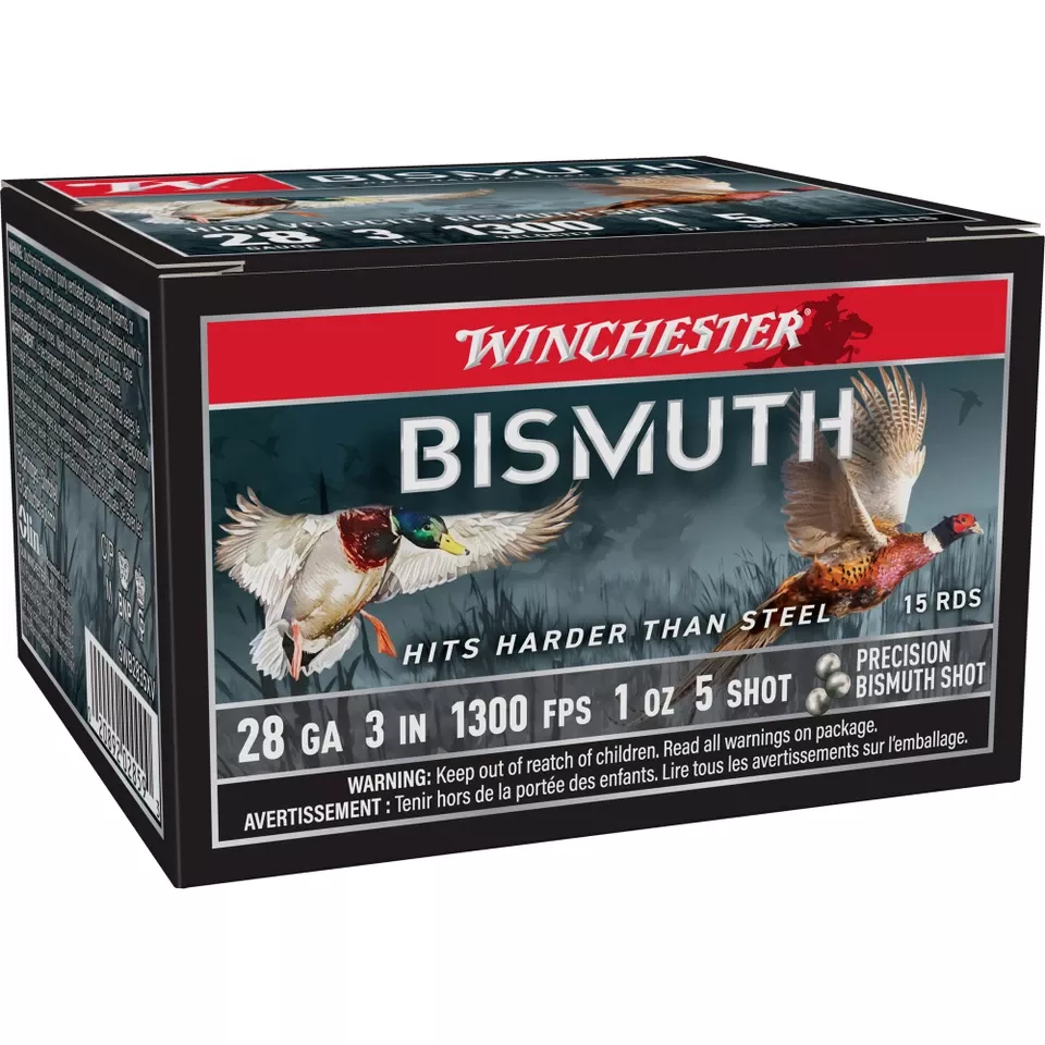 Winchester Bismuth 28 Gauge 3" #5 Shot 15 Rounds/Box 150 Rounds/Case