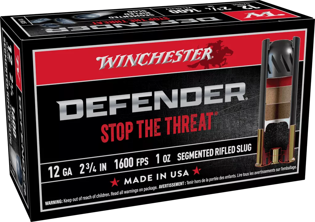 WINCHESTER DEFENDER 12G 2 3/4″ 1OZ SLUG 10RD BX 100RD CASE