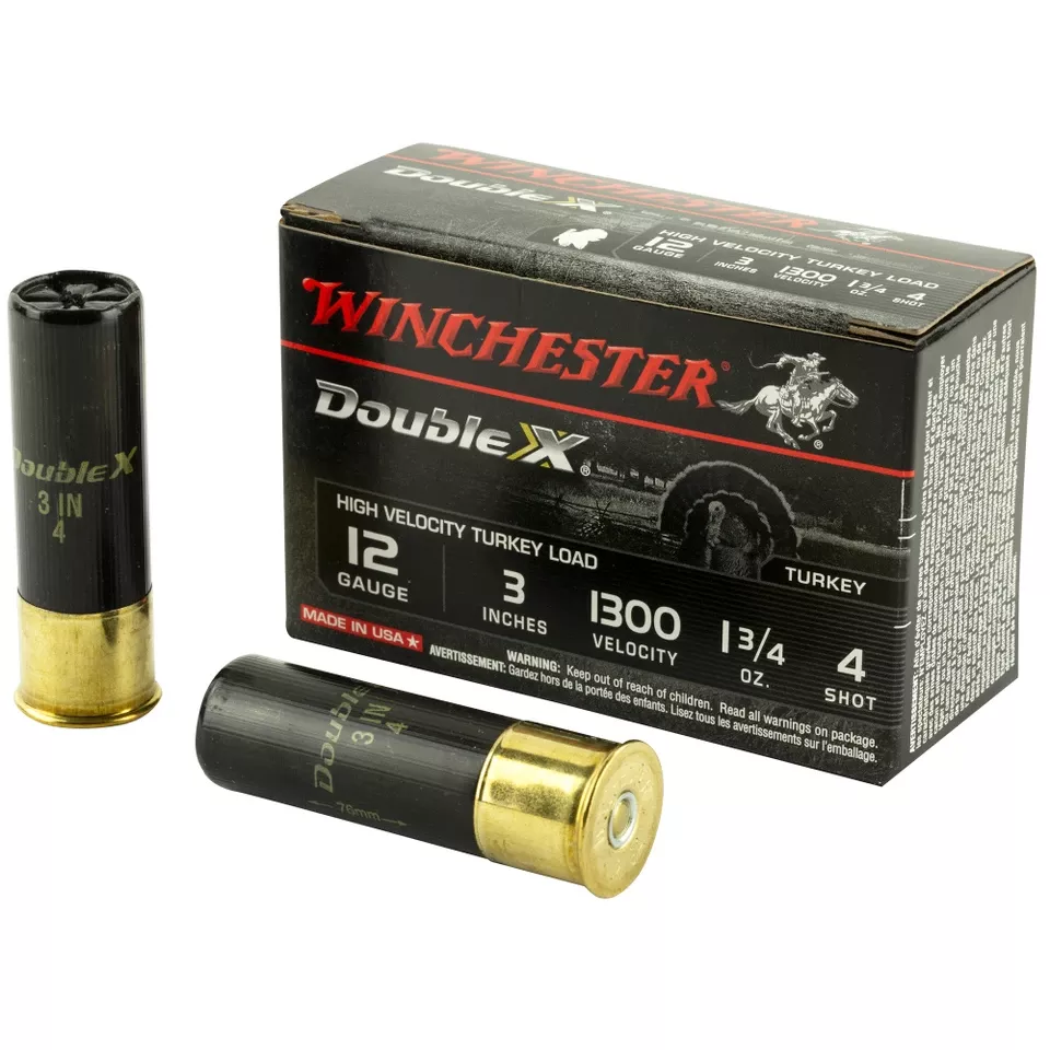 Winchester Double X High Velocity Turkey 12 Gauge 3" #4 Shot 10 Rounds/Box