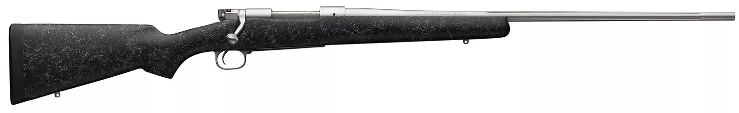 Winchester Guns 535242299 Model 70 Extreme Weather 6.8 Western Caliber with 3+1 Capacity, 24″ Barrel, Matte Stainless Metal Finish & Gray Webbed Black Fixed Bell & Carlson Stock Right Hand (Full Size)