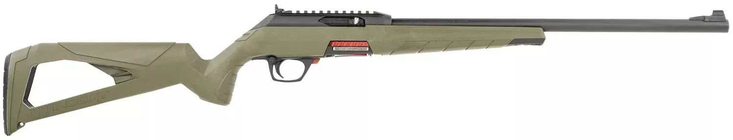 Winchester Repeating Arms 521139102 WildcatFull Size 22 LR 10+1 18″ Matte Blued Sporter Barrel, Picatinny Rail Matte Black Polymer Receiver, OD Green Skeletonized Synthetic Stock, Ambidextrous