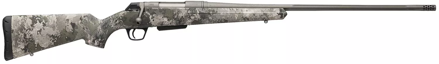 Winchester Repeating Arms 535800233 XPR Extreme 300 Win Mag 3+1 26″ Tungsten Cerakote Fluted Threaded Barrel & Drilled & Tapped Steel Receiver, Fixed TrueTimber VSX Synthetic Stock