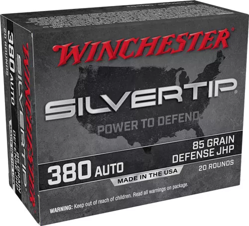 WINCHESTER SILVERTIP 380 ACP – 85GR HP 20RD 10BX/CS