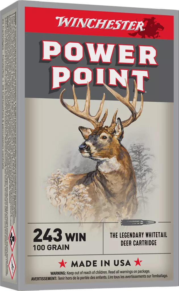 WINCHESTER SUPER X POWER POINT 243WIN 100GR 20RD BX 200RD CASE