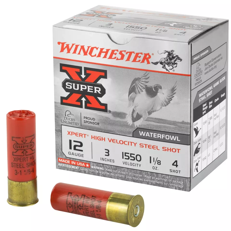 Winchester Xpert High Velocity Steel 12 Gauge 3" #4 Shot 25 Rounds/250 Case