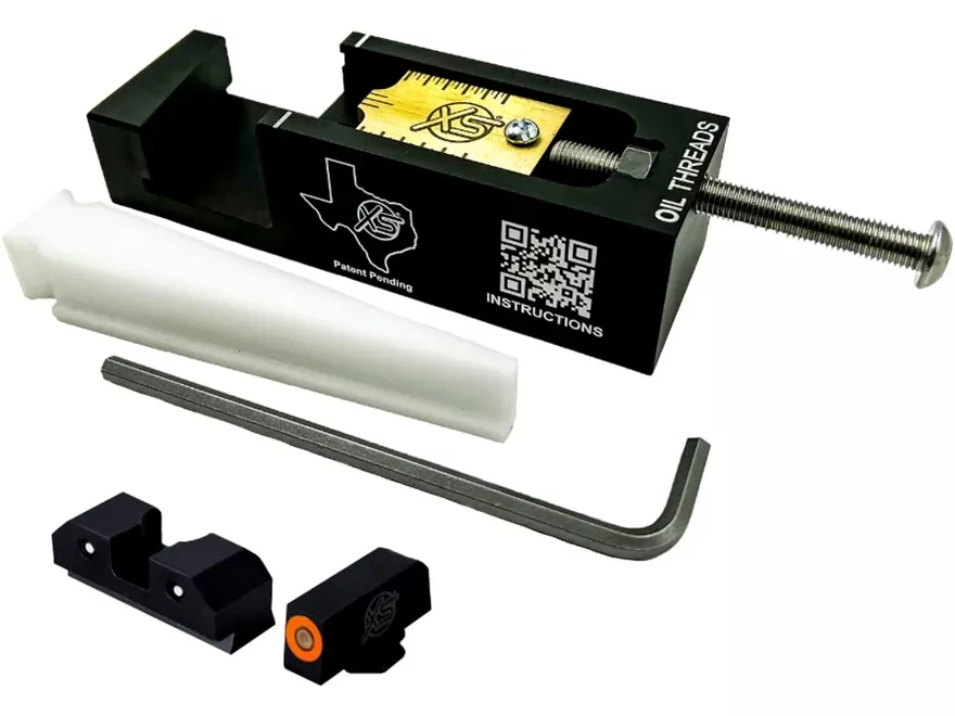 XS Sight Installation Tool Bundle with R3D Night Sights for Glock 20, 21, 29, 30, 30S, 37, 41 Steel Orange
