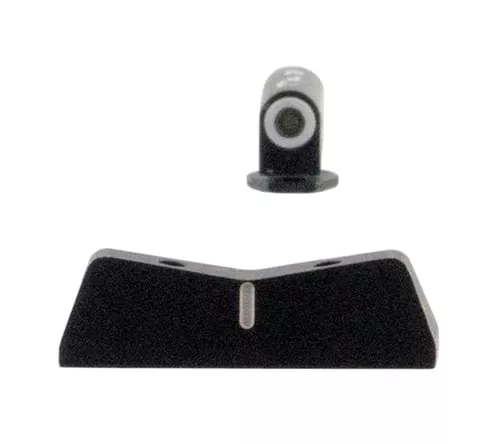 XS Sights GL0001S4 DXW Standard Dot Night Sight Set Tritium Green with White Outline Front, Black with White Stripe Rear Black Frame for Most Glock