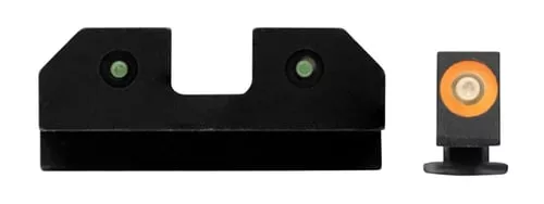 XS Sights GLR014P6N R3DNight Sights fits GlockBlack | Green Tritium Orange Outline Front Sight Green TritiumRear Sight