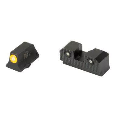 XS Sights R3D 2.0, Suppressor Height Night Sight, Fits Glock 43, Orange Front Outline, Green Front/Rear Tritium GL-R206P-6N
