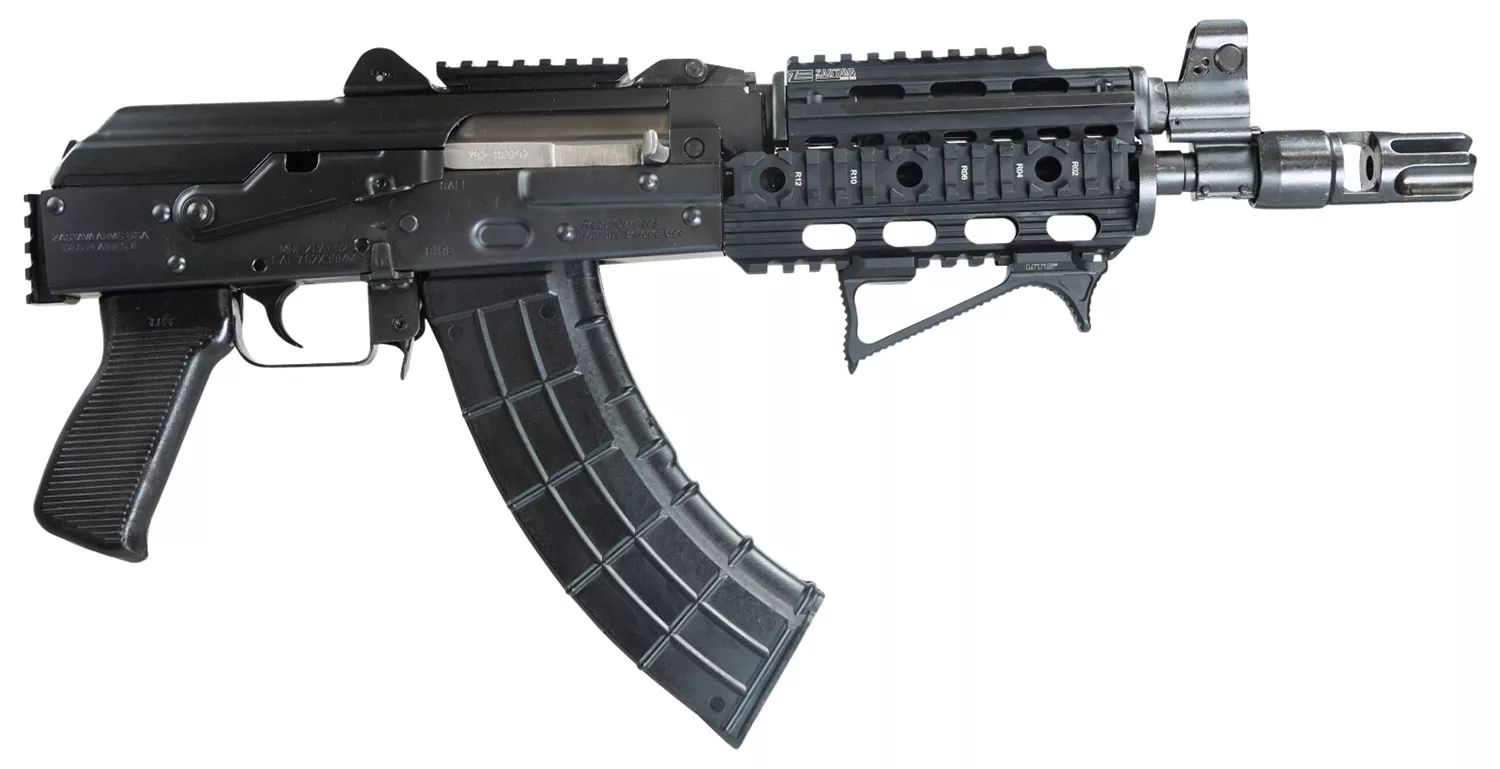 Zastava Arms Usa ZP92762PATM ZPAP 92 7.62x39mm 30+1 10" Black, Polymer Grip, Picatinny Quad Rail, Stock Adapter, Night Muzzle Brake