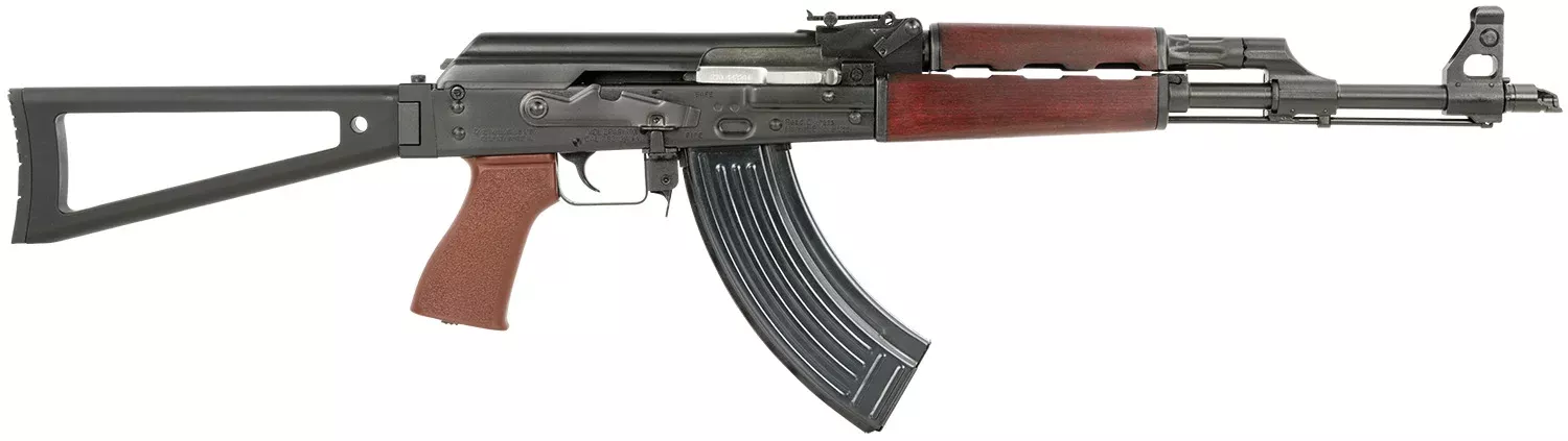 Zastava Arms Usa ZR7762RTF ZPAPM707.62x39mm 30+1 16.30" Black Chrome Lined Steel Barrel, Black Serbian Red Wood Handguard, Black Synthetic Folding Triangle Stock, Black Synthetic Grip